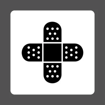 Plaster Rounded Square Button Stock Illustration