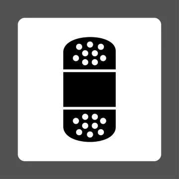 Plaster Rounded Square Button Stock Illustration