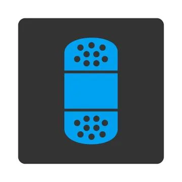 Plaster Rounded Square Button Stock Illustration