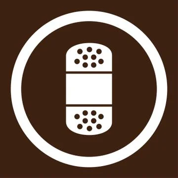 Plaster Rounded Vector Icon Stock Illustration