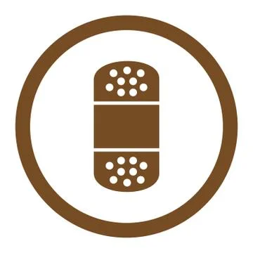 Plaster Rounded Vector Icon Stock Illustration