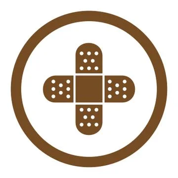 Plaster Rounded Vector Icon Stock Illustration