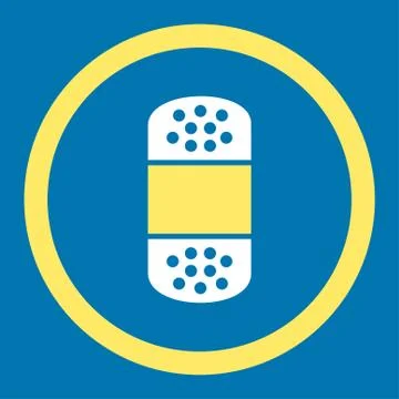 Plaster Rounded Vector Icon Stock Illustration