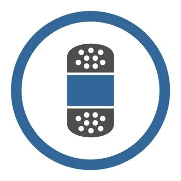 Plaster Rounded Vector Icon Stock Illustration