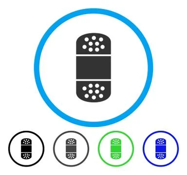 Plaster Rounded Vector Icon Stock Illustration