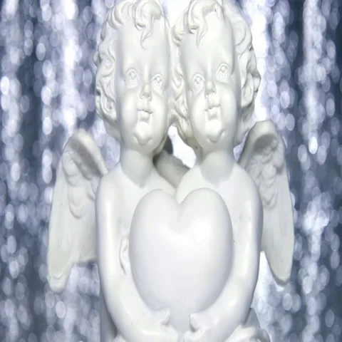 Plaster statuette of angels 스톡 동영상 69386797