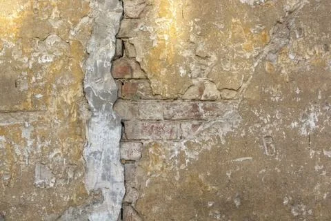 Plaster textured background of old weathered wall Stock Photos