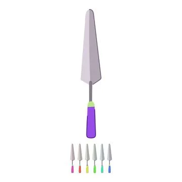 Plaster trowel vector cartoon graphic Stock Illustration