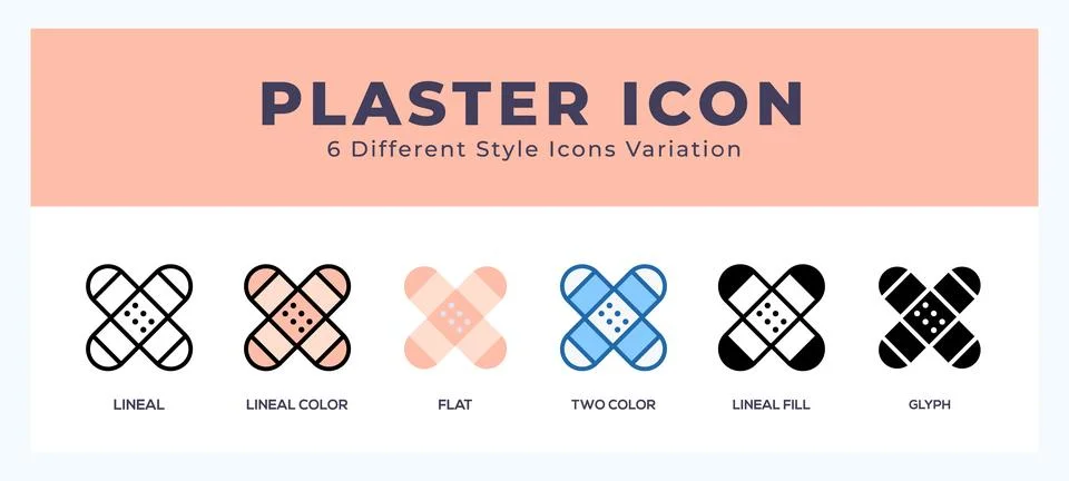 Plaster vector icon. with different styles vector illustration. Stock Illustration