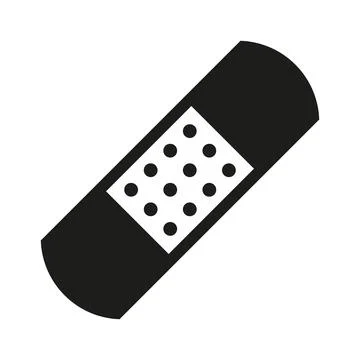 Plaster vector icon isolated on white background Stock Illustration