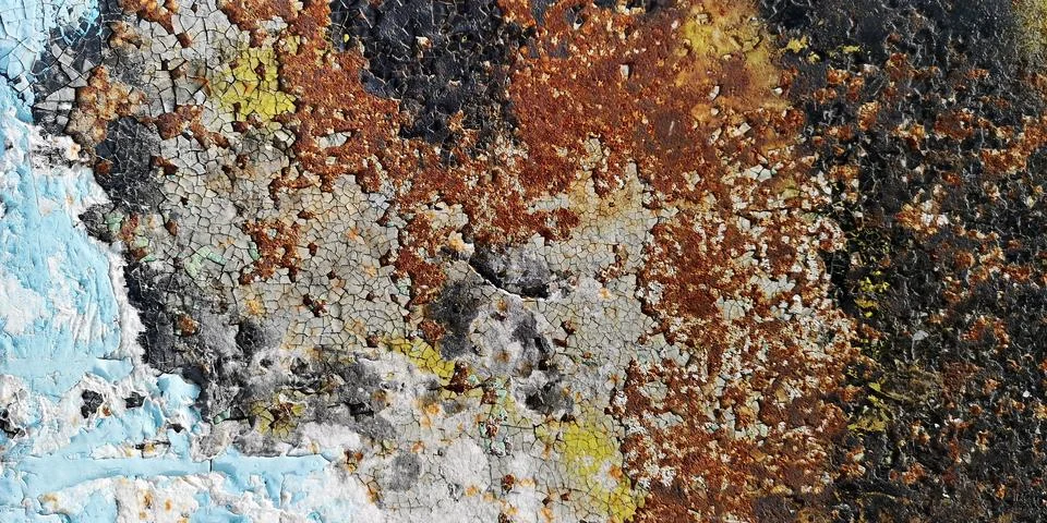 Plaster wall crack pattern sesame vintage red stain color Stock Photos