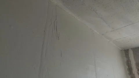 Plaster on the wall prepare Stock Footage 130048755