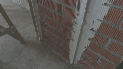 Plaster on the wall prepare Stock Footage 130048792