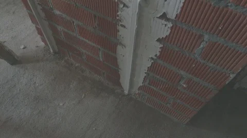 Plaster on the wall prepare Stock Footage 130048849