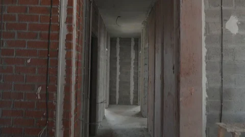 Plaster on the wall prepare Stock Footage 130048860