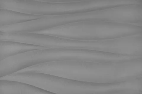 Plaster wall with volumetric relief surface wavy form pattern, gray gypsum .. Foto stock