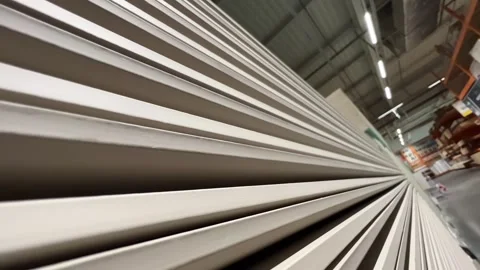 Plasterboard boards or sheetrock stacked in a warehouse of a hardware store Stock Footage 253449222
