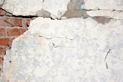 Plastered brick wall Stock Photos