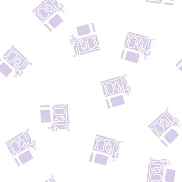 Plastering and wall boarding glyph seamless pattern Stock Illustration