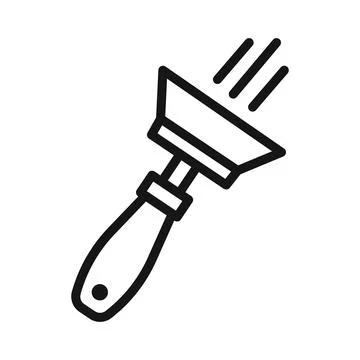 Plastering process icon Black line art vector logo Stock Illustration