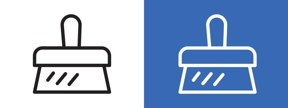Plastering process logo sign set vector outline Stock Illustration