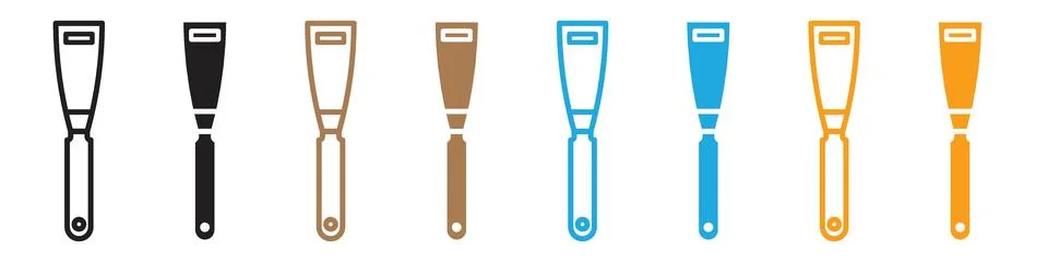 Plastering Tool Icon for Smoothing Surfaces in Construction Work Stock Illustration