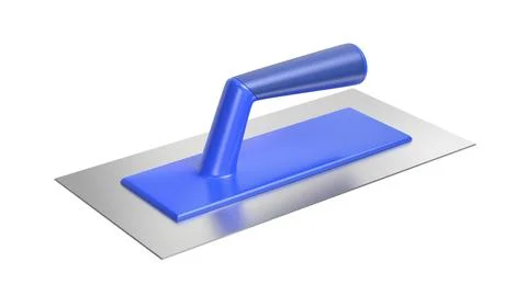 Plastering trowel with blue plastic handle Stock Illustration