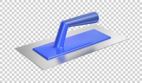Plastering trowel with blue plastic handle Stock Illustration