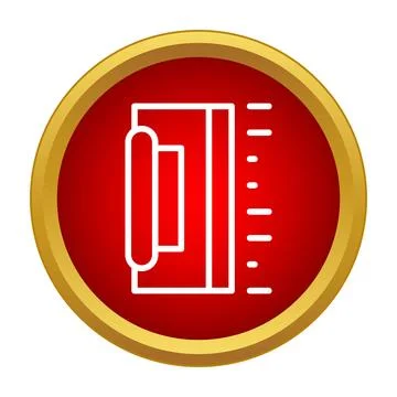 Plastering trowel construction tool icon in red circle Stock Illustration
