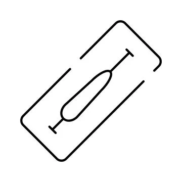 Plastering trowel construction tool line icon Stock Illustration