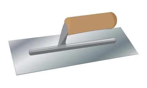 Plastering trowel isolated on white background. Stock Illustration