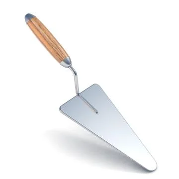 Plastering trowel with soft shadow. 3D Ilustración de archivo