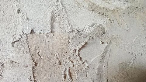 Plastering on the wall carelessly Stock Photos