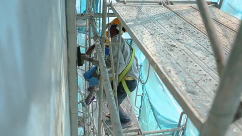 Plastering the walls Video stock 288231409