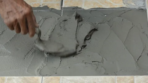 Plastering Work Stock Footage 40416871