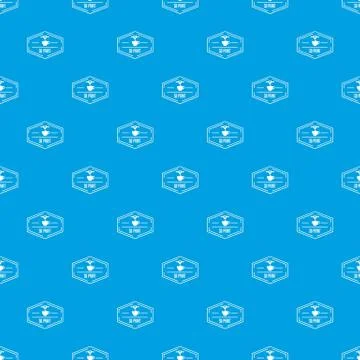 Plastic 3d printing pattern vector seamless blue Illustrazione stock