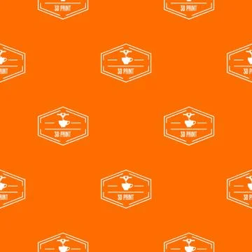 Plastic 3d printing pattern vector orange 스톡 일러스트