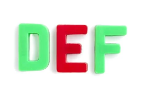 Plastic alphabet Stock Photos