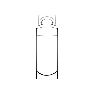 A plastic ampoule Иллюстрация