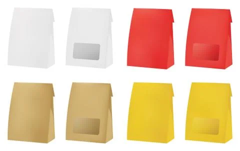 Plastic and paper bag Stock Illustration
