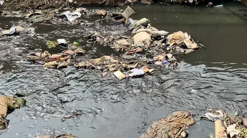 Plastic and water pollution Stock Footage 225321324