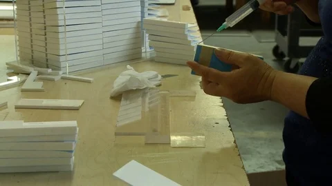 Plastic assembly glue Stock Footage 70951494