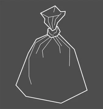 Plastic bag empty isolated. Transparent bag vector illustration Stock Illustration