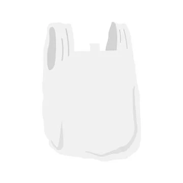Plastic bag flat design icon Illustrazione stock