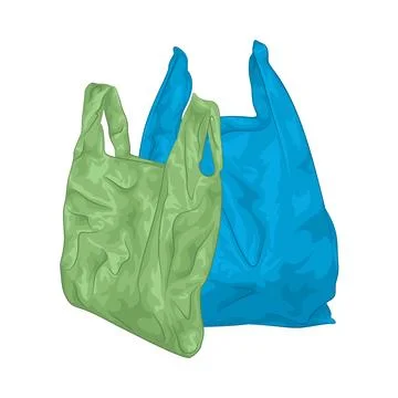 Plastic Bag Illustration Stock Illustration