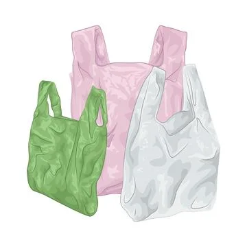 Plastic Bag Illustration Stock Illustration