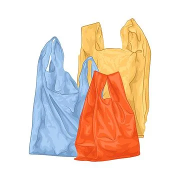 Plastic Bag Illustration Stock Illustration