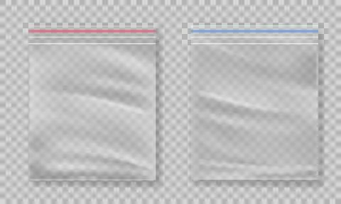 Plastic bag isolated on transparent background. Stock Illustration
