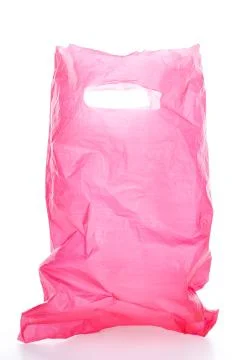 Plastic bag isolated on white background, clipping path Stock Photos