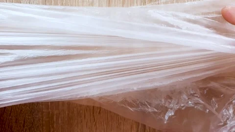 Plastic bag, plastic wrap. Plastic bag. Stock Footage 279115472